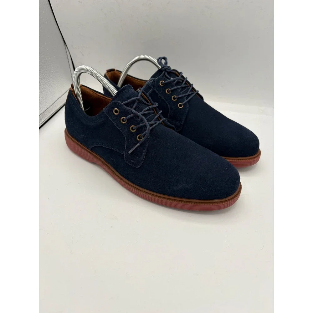Florsheim Kid's Supacush Oxford Plain Toe Navy Suede Shoes 6.5